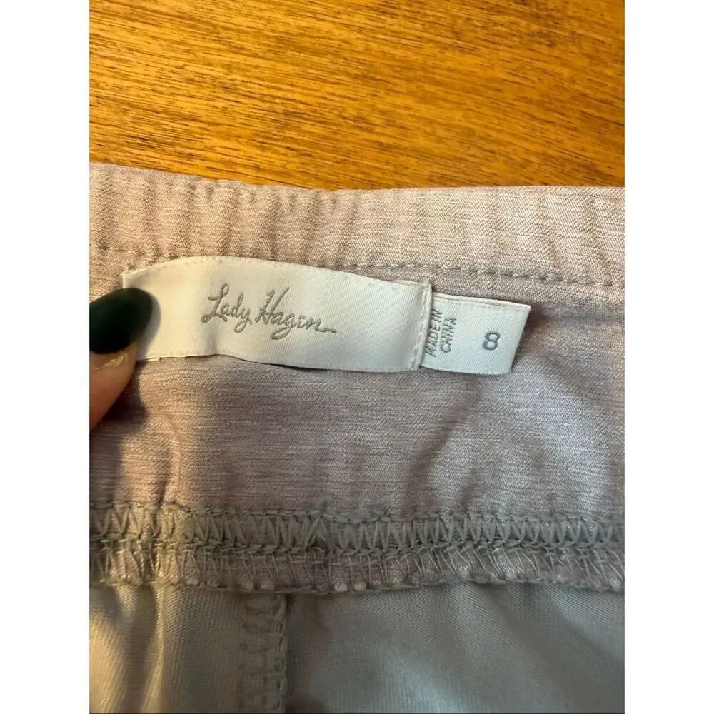 Lady Hagen Women's Elastic Waist Pencil Golf Mini Skort Soft Lilac Size 8